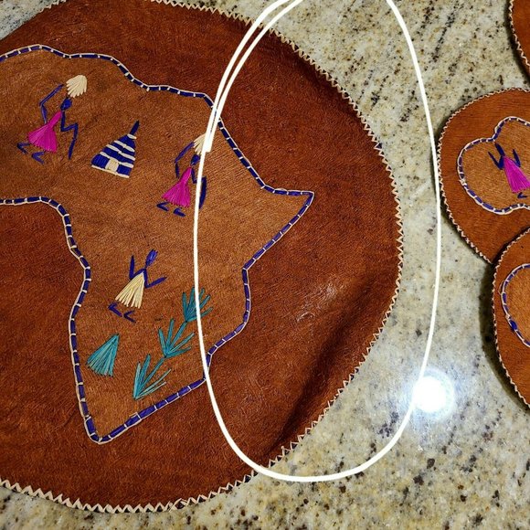 Handmade Dining Vintage African Placemats Coasters And Centerpiece